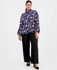 Tahari Asl Plus High-Neck Top