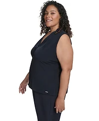 Calvin Klein Plus Solid Sleeveless V-Neck Camisole Top