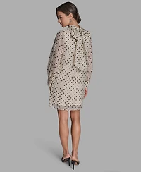 Bcbg Women's Organza Mock Neck Two-Piece Shift Dress