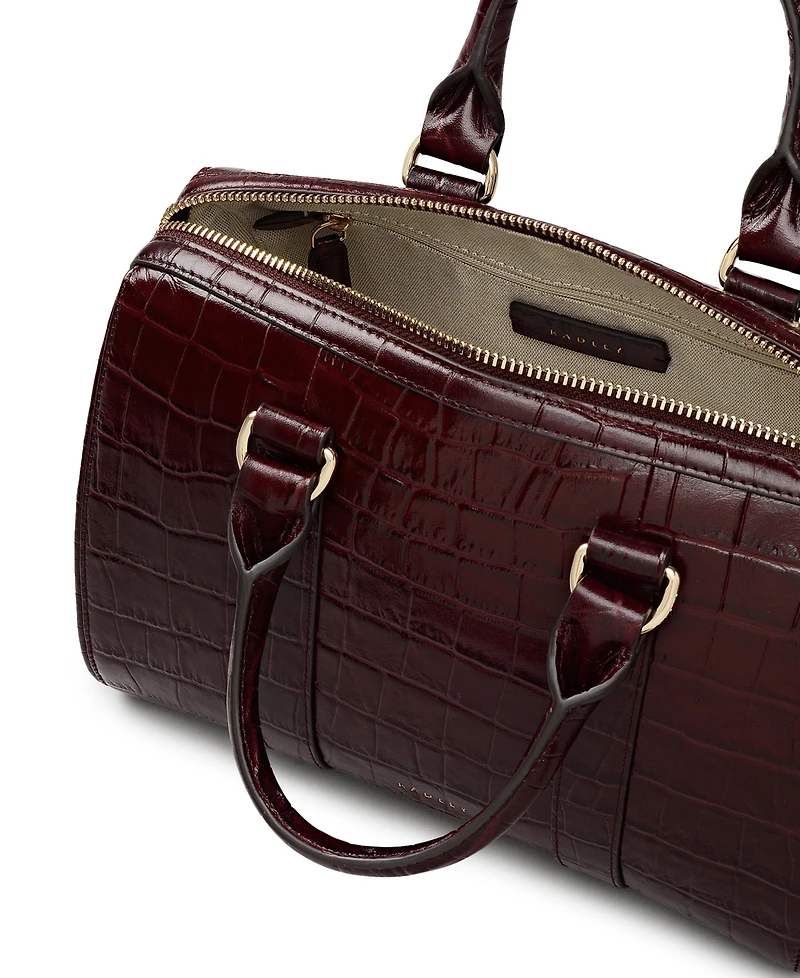 Radley London Noble Alley Faux Croc Small Zip Top Grab Handbag