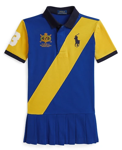 Polo Ralph Lauren Girls 2T-6X Color-Blocked Short-Sleeve Dress