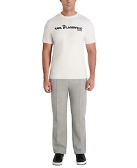 Karl Lagerfeld Paris Men's Metal Logo Patch Track Pants