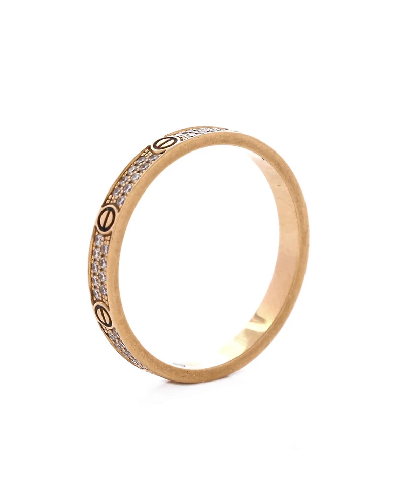 Pre-Owned Cartier Love Wedding Band Pave Diamonds Ring