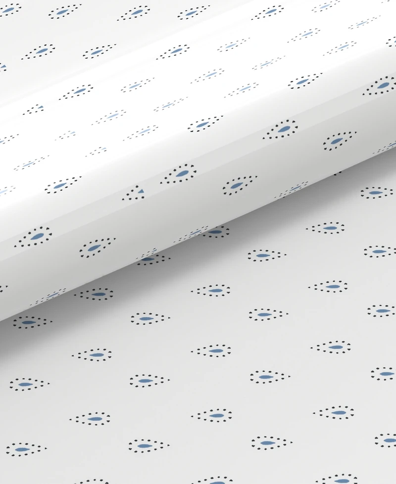 Color Sense Brushed Cool Crisp Percale Printed 3-Pc. Sheet Set, Twin Xl