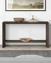 Hudson & Canal Osman 55" Wood Wide Rectangular Console Table