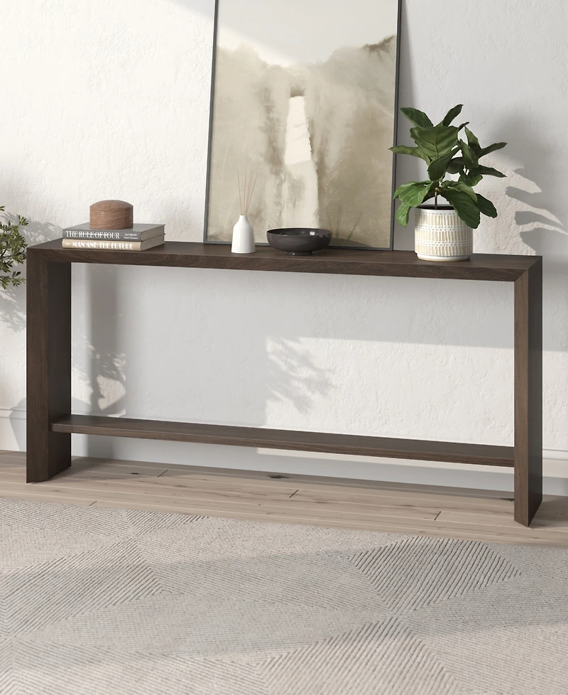 Hudson & Canal Osman 64" Wood Wide Rectangular Console Table