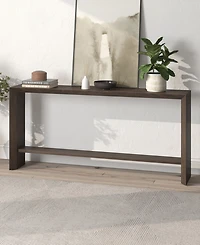 Hudson & Canal Osman 64" Wood Wide Rectangular Console Table