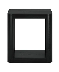 Hudson & Canal Kellan 20" Wood Wide Square Side Table