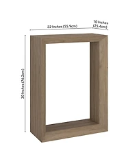 Hudson & Canal Osmond 22" Wood Wide Rectangular Console Table