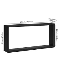 Hudson & Canal Osmond 64" Wood Wide Rectangular Console Table