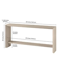 Hudson & Canal Osman 64" Wood Wide Rectangular Console Table