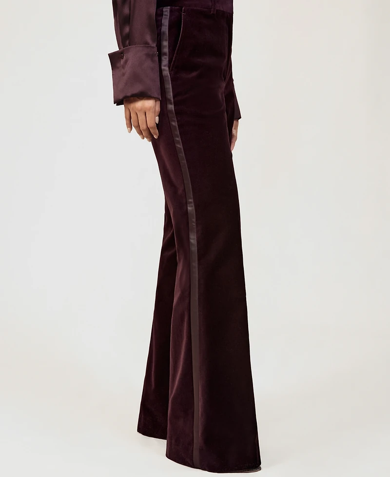 Reiss Women's Elia Cotton Velvet Tuxedo-Stripe Pants