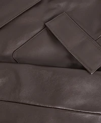 Reiss Women's Drew Collared Leather Jacket