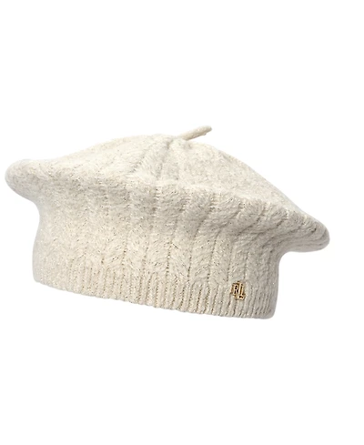 Lauren Ralph Lauren Metallic Herringbone Knit Beret