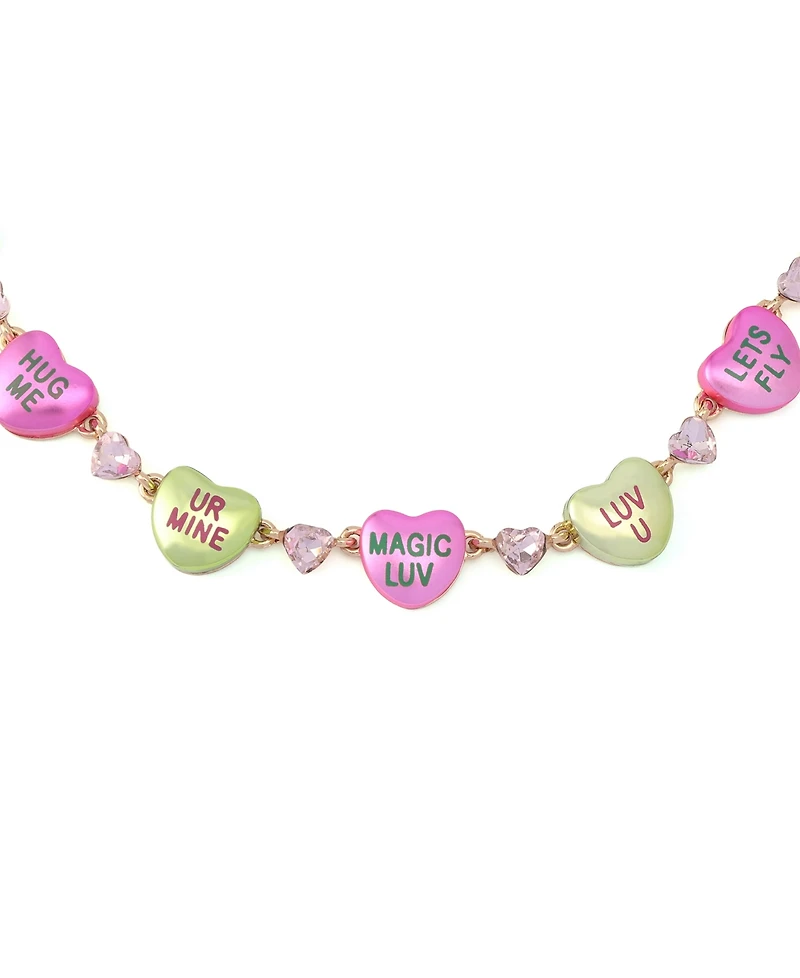 Betsey Johnson Faux Stone Sweetheart Collar Necklace