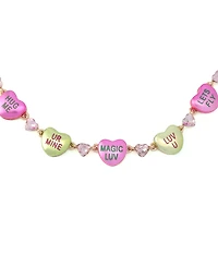 Betsey Johnson Faux Stone Sweetheart Collar Necklace
