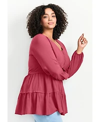 Avenue Women's Plus Tilly Long Sleeve Tunic