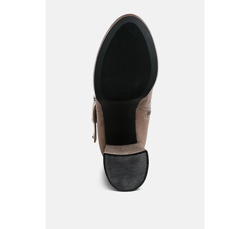 Wanderer Flared Block Heel Mid-Calf Boots