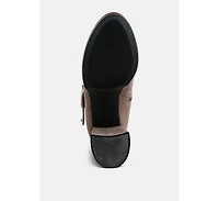 Wanderer Flared Block Heel Mid-Calf Boots