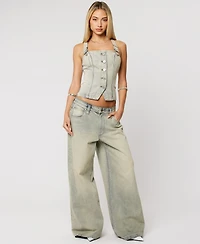 Abrand Women's Low-Rise Mega Baggy Jeans