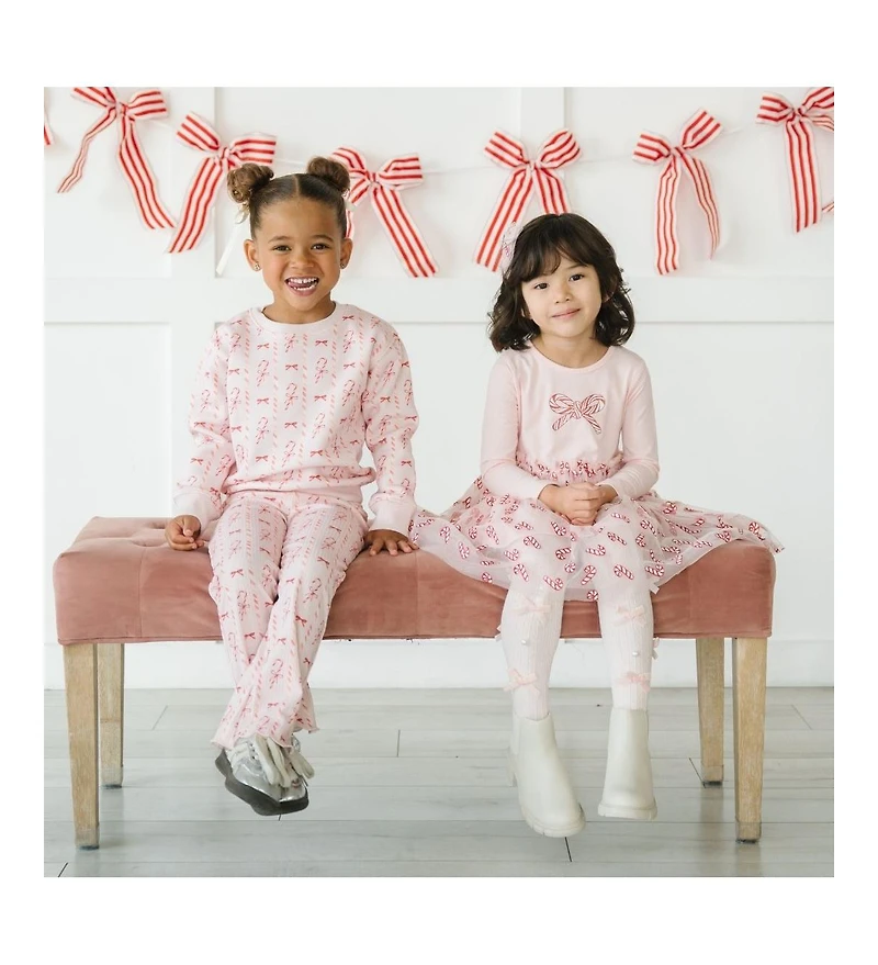 Sweet Wink Girls Candy Cane Lane Christmas Flare Legging