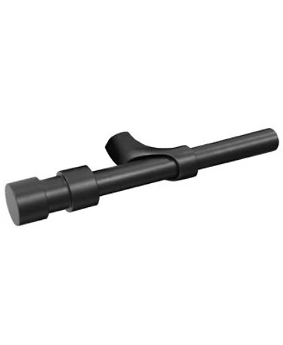Thermaplus Patented Blackout Exclusive Curtain Rod Double Cap Finial Extendable 36 X22 To 72 X22 Black