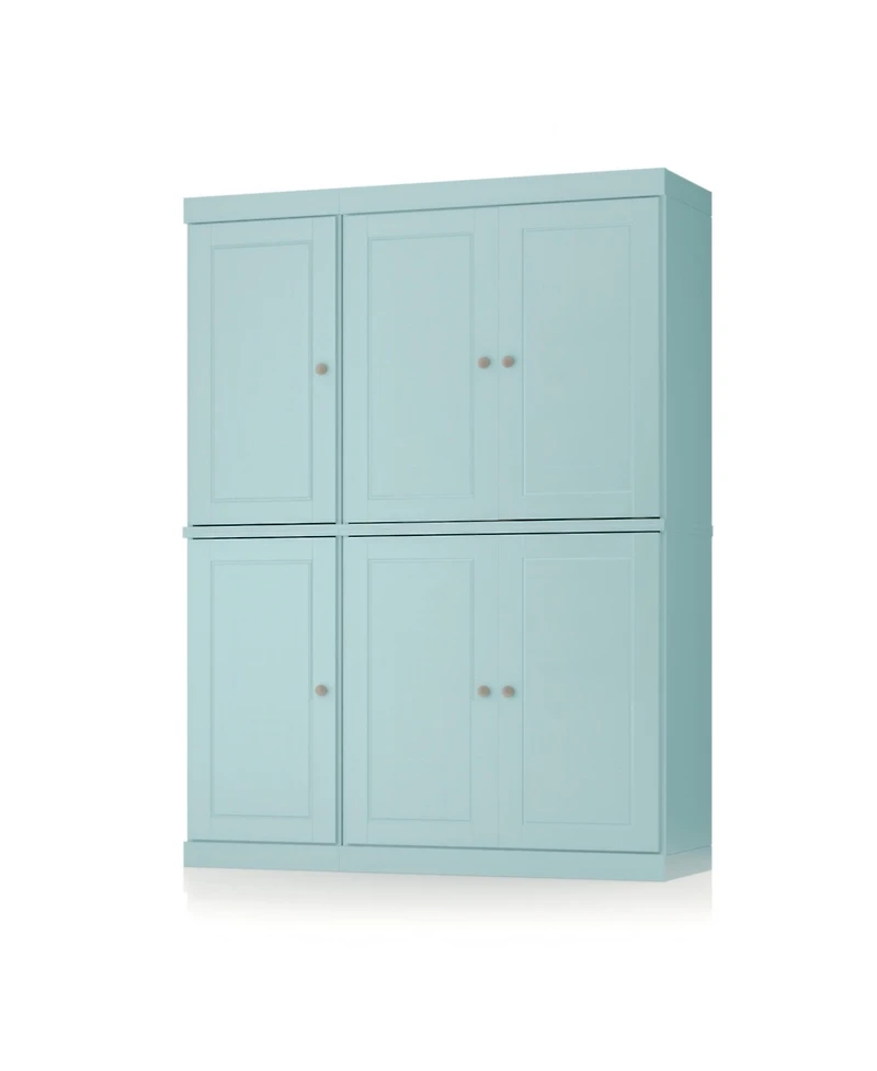 Palace Imports 100% Solid Wood 48.5" Pantry Cabinet with Raised Panel Doors, 2-Drawers & Adjustable Shelves