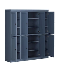 Palace Imports 100% Solid Wood 65" Pantry Cabinet with Shaker Doors & Adjustable Shelves