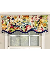 Martella Ruffled Provance 3" Rod Pocket Valance 50" x 16" Multicolor by Rlf Home