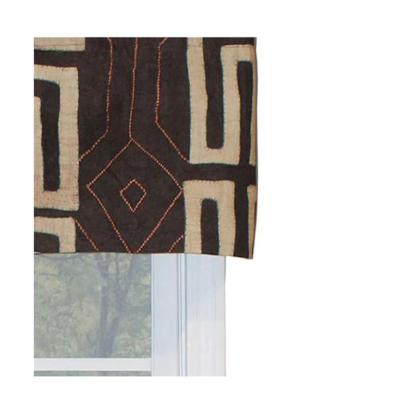 Rlf Home Atahaulpa Tailored Window Treatment Premium Quality Valance 3" Rod Pocket 50" x 14" Chocolate