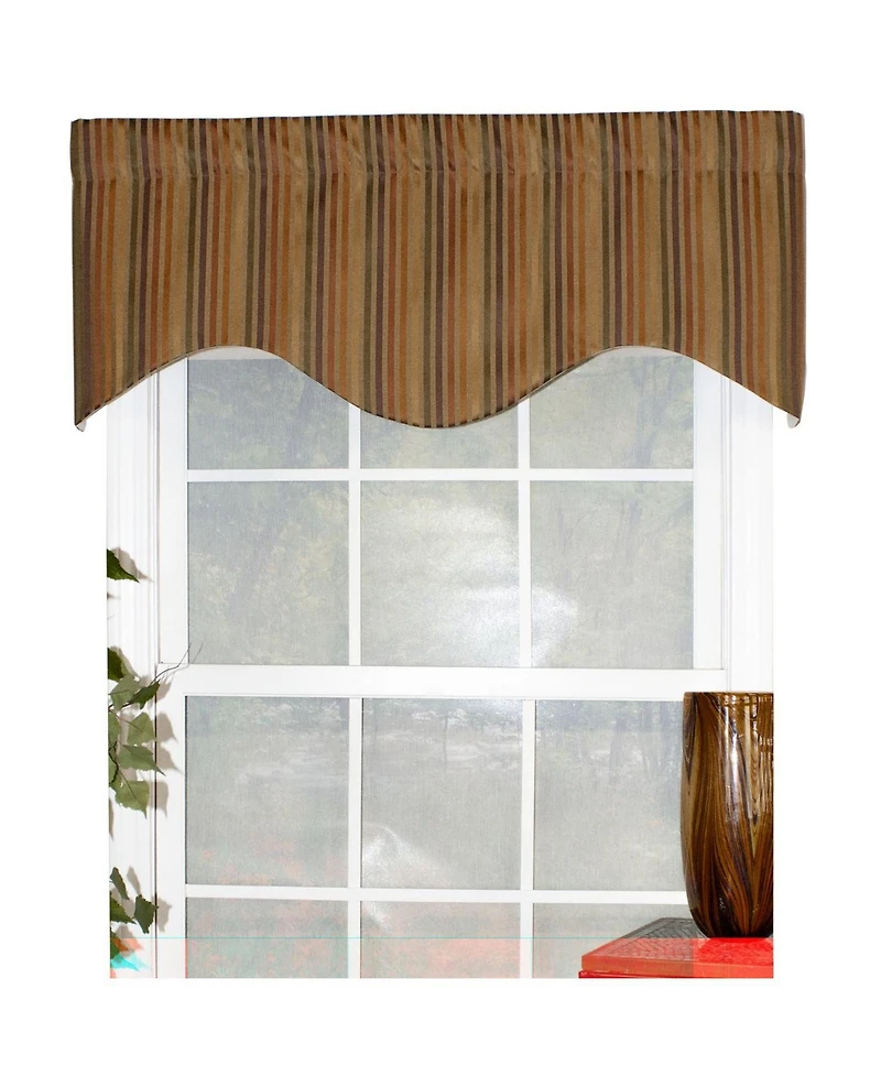 Rlf Home Fast Lane Cornice 100% Cotton with Fully Lined 3" Rod Pocket Valnance for Windows 50" x 17" Cornucopia