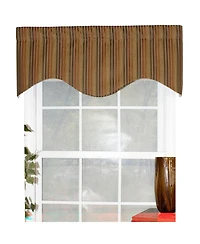 Rlf Home Fast Lane Cornice 100% Cotton with Fully Lined 3" Rod Pocket Valnance for Windows 50" x 17" Cornucopia