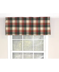 Rlf Home Cabin Plaid Tailored 100% Cotton with Fully Lined 3" Rod Pocket Valnance for Windows 50" x 14" Forest