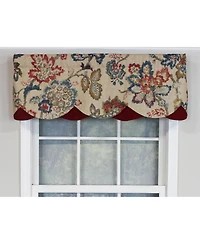 Rlf Home Silvia Petticoat 100% Cotton with Fully Lined 3" Rod Pocket Valnance for Windows 50" x 15" Walnut