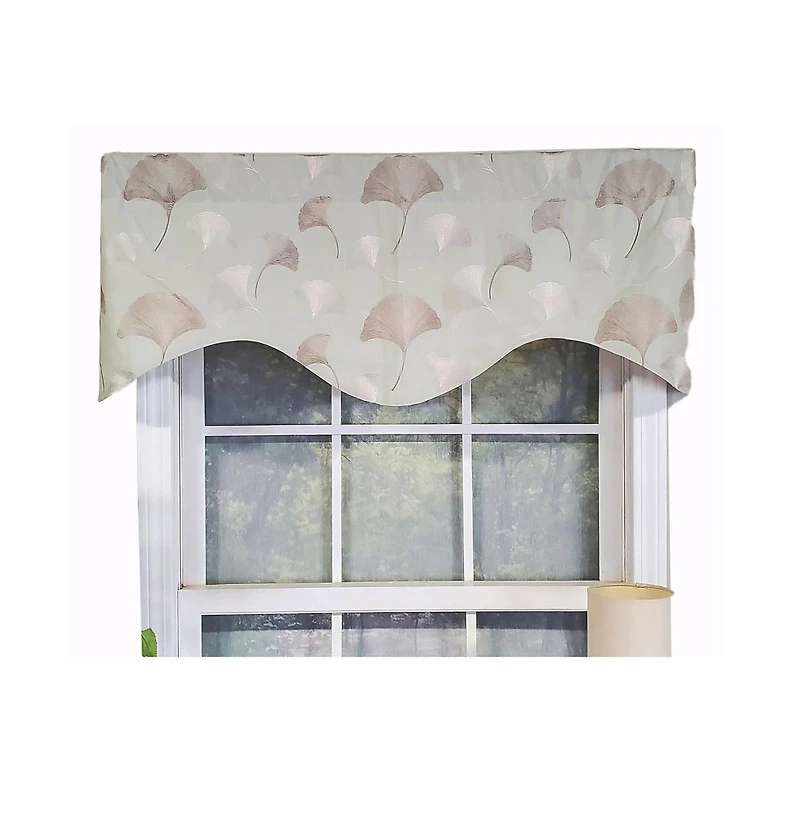 Rlf Home Modern Design Classic Fanfare Cornice Style Window Valance 50" x 17" Light Green