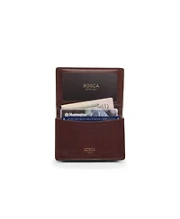 Bosca Men's Wallet, Old Leather Full Gusset 2-Pocket Card Case Wallet with I.d. Window