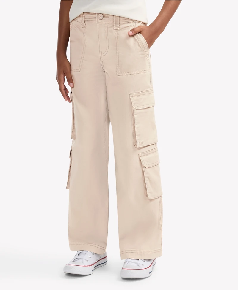 abercrombie kids Girls 5–18 Wide-Leg Twill Cargo Pants