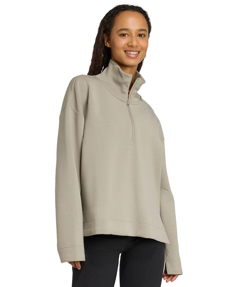 adidas Women's Open Hem Quarter Zip Sweatshirt