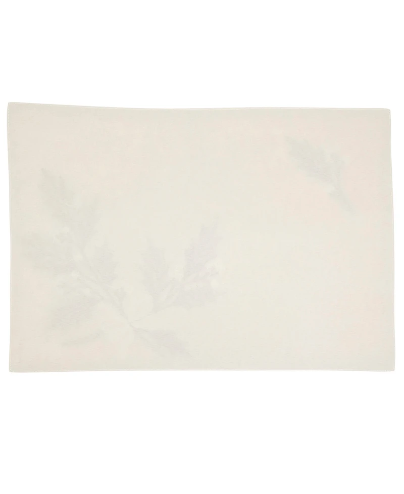Saro Lifestyle Linen Blend Holly Leaves Placemat, Set of 4