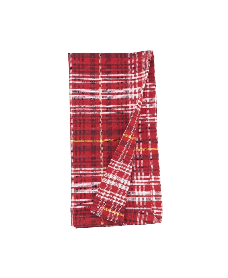 Saro Lifestyle Rustic Plaid Placemat and Napkin Set, Set of 8