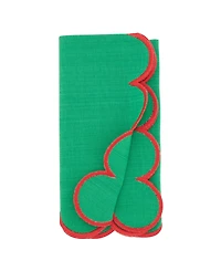 Saro Lifestyle Sweet Edge Scalloped Napkin, Set of 4