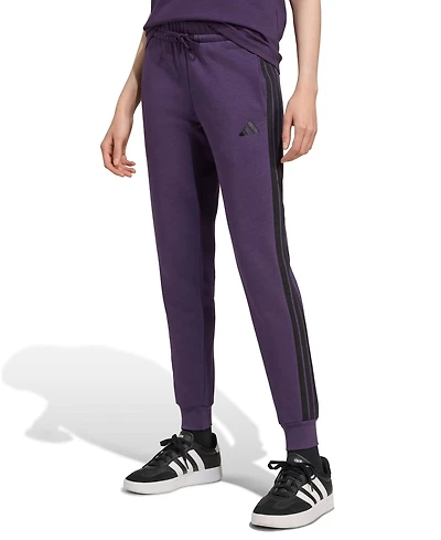 adidas Women's Essentials Three Stripes Fleece Slim Pants