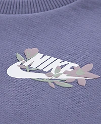 Nike Girl 2T-6X Flutter Sleeve Crewneck Top and All over Floral Print Pants, 2-Piece Set