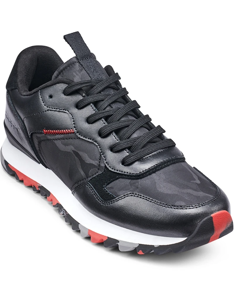Karl Lagerfeld Paris Men's Camo Runner Sawtooth Sole Sneaker