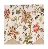 Rlf Home Gianna Petticoat Valance Red. 3"Rod Pocket, Contrast Bottom fabric. 50"W x 15"L