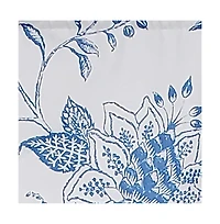 Rlf Home Natalia Regal Valance High Quality Window Treatment 3" Rod Pocket 50" x 17" Cyan Blue/White