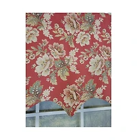 Rlf Home Linda Regal 3" Rod Pocket Lining Luxurious and Elegant Window Treatment Valance 50" x 17" Red