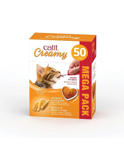 Catit Creamy Lickable Treat Chick/Liver 50pk