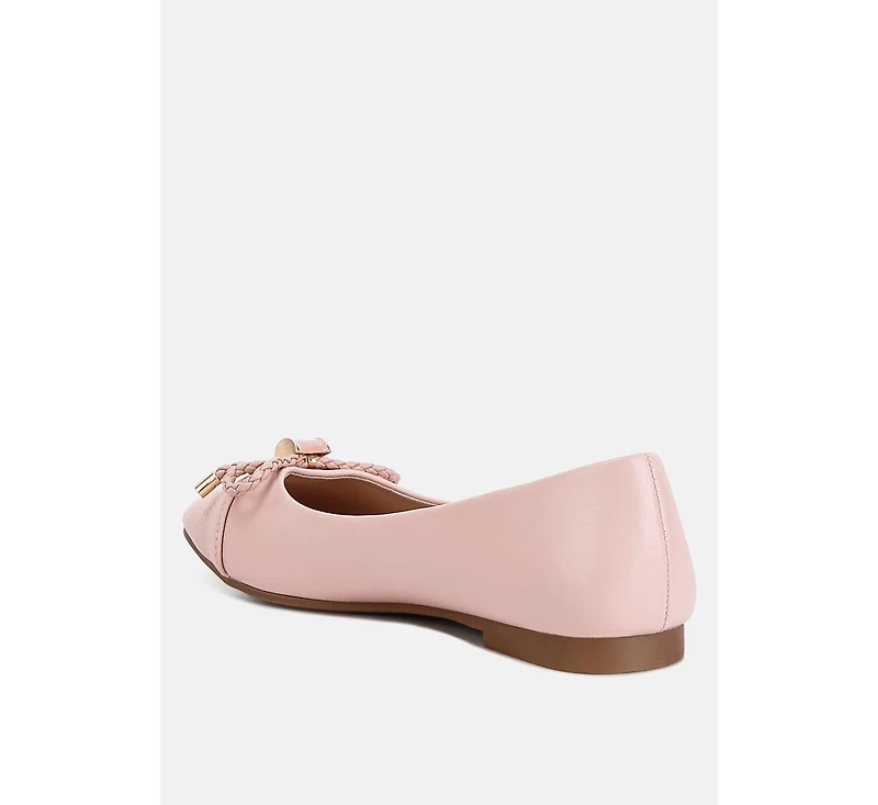 moi metallic embellished flat ballerinas