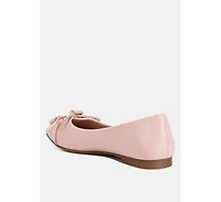 moi metallic embellished flat ballerinas